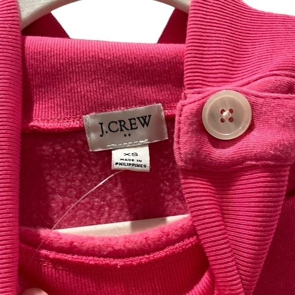 J. CREW | 2023 Wide button-collar pullover sweatshirt in cloudspun fleece | XS - Picture 5 of 8